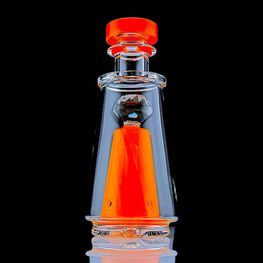 Faceted Chugger Puffco Peak Attachment by Iridescent Glass