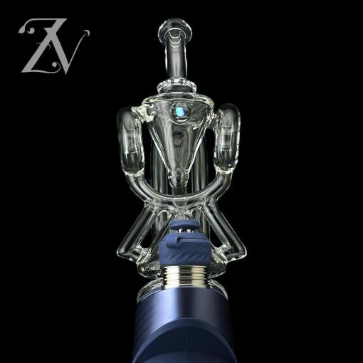 Hybrid Donut Puffco Peak Attachment by Iridescent Glass