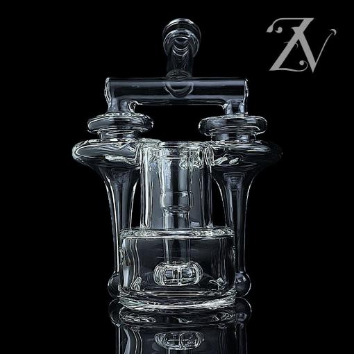 Clear Double Funnell RBR by Iridescent Glass