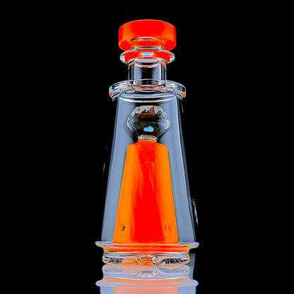 Faceted Chugger Puffco Peak Attachment by Iridescent Glass