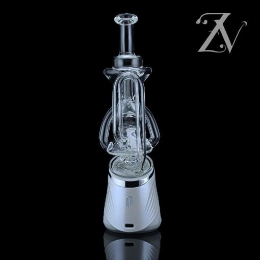 Superior 2x2 Recycler Puffco Peak Attachment by Iridescent Glass