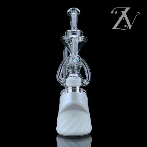 Superior 2x2 Recycler Puffco Peak Attachment by Iridescent Glass