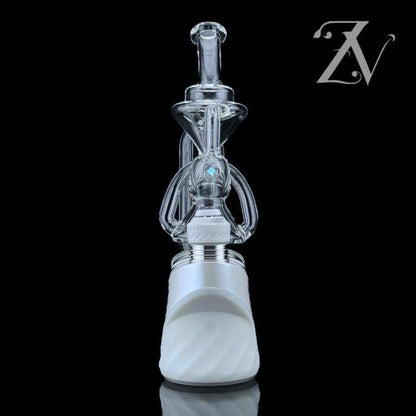 Superior 2x2 Recycler Puffco Peak Attachment by Iridescent Glass