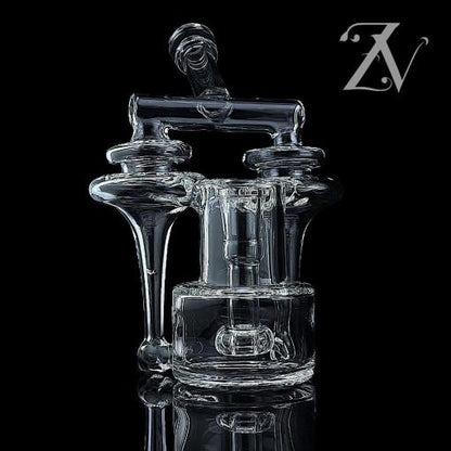 Clear Double Funnell RBR by Iridescent Glass