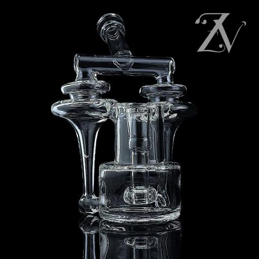 Clear Double Funnell RBR by Iridescent Glass