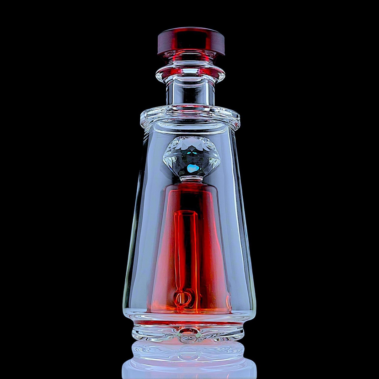 Faceted Chugger Puffco Peak Attachment by Iridescent Glass