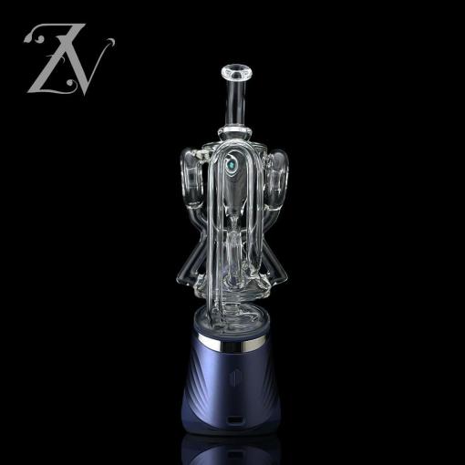 Hybrid Donut Puffco Peak Attachment by Iridescent Glass