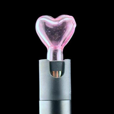 "Lovey" Heart Pivot Mouthpiece Attachment by Iridescent Glass