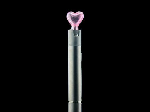 "Lovey" Heart Pivot Mouthpiece Attachment by Iridescent Glass