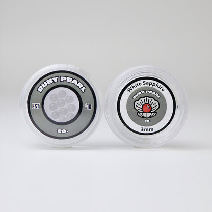 3mm Clear Sapphire Terp Pearls