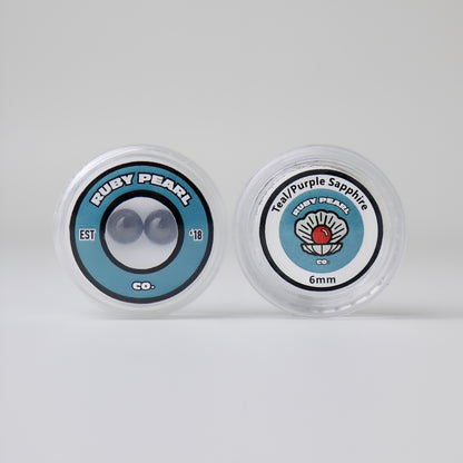 6mm Teal/Purple Sapphire Terp Pearls