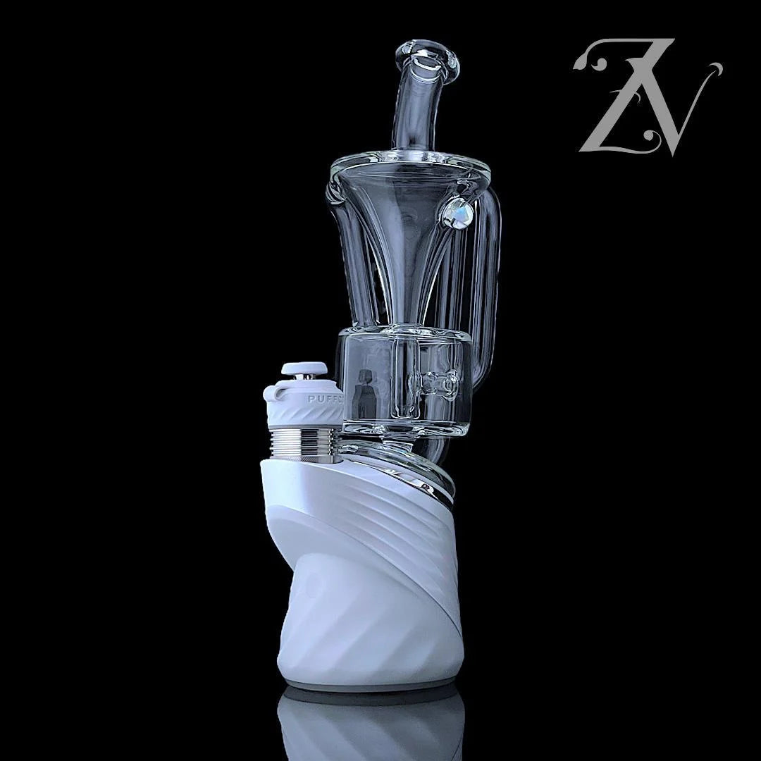 Single Funnel Puffco Peak Attachment by Iridescent Glass
