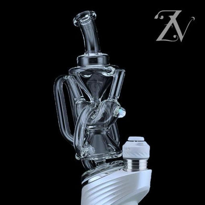 Superior 2x2 Recycler Puffco Peak Attachment by Iridescent Glass