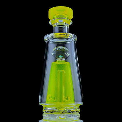 Faceted Chugger Puffco Peak Attachment by Iridescent Glass