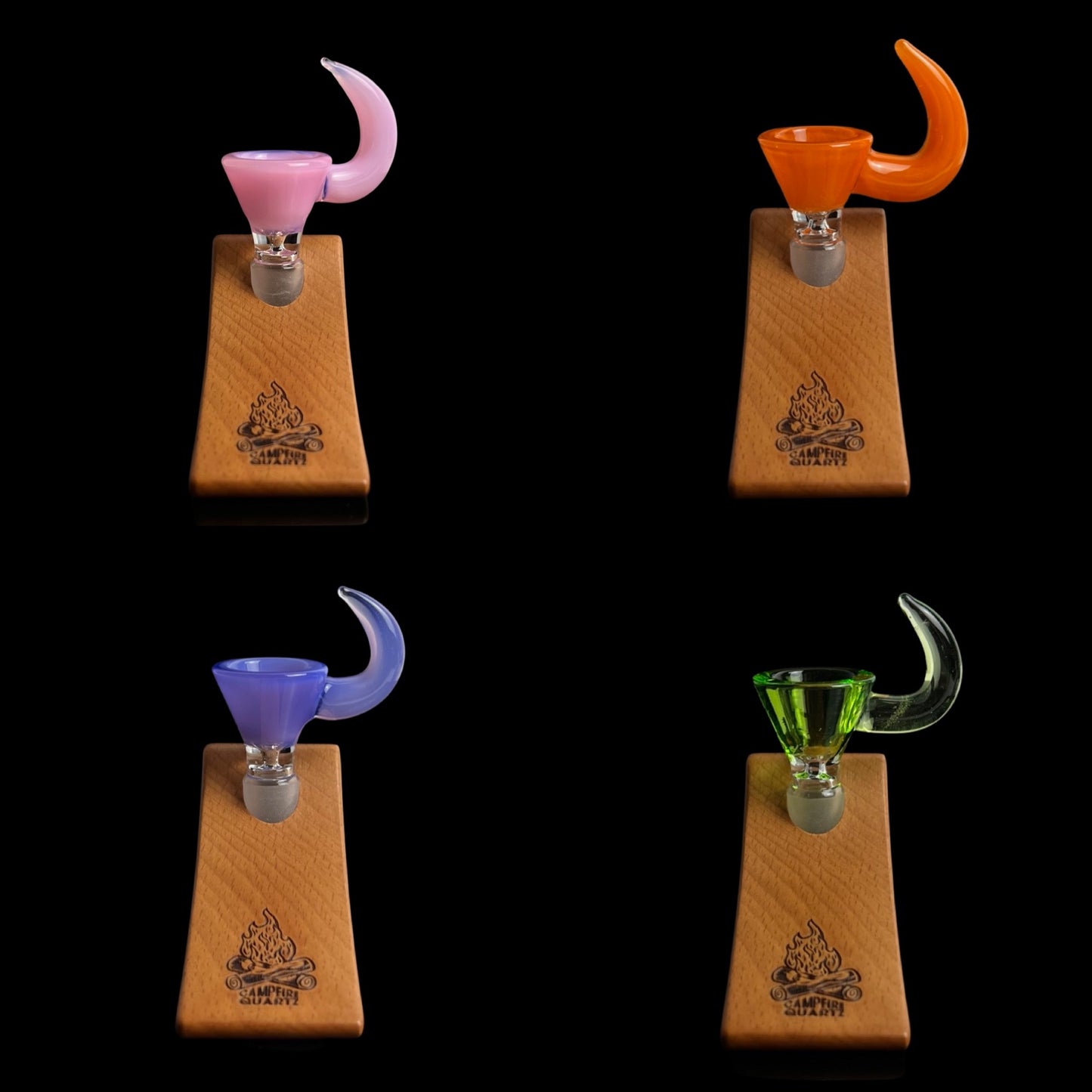 Horn Handle Flower Slide (9 Colors)